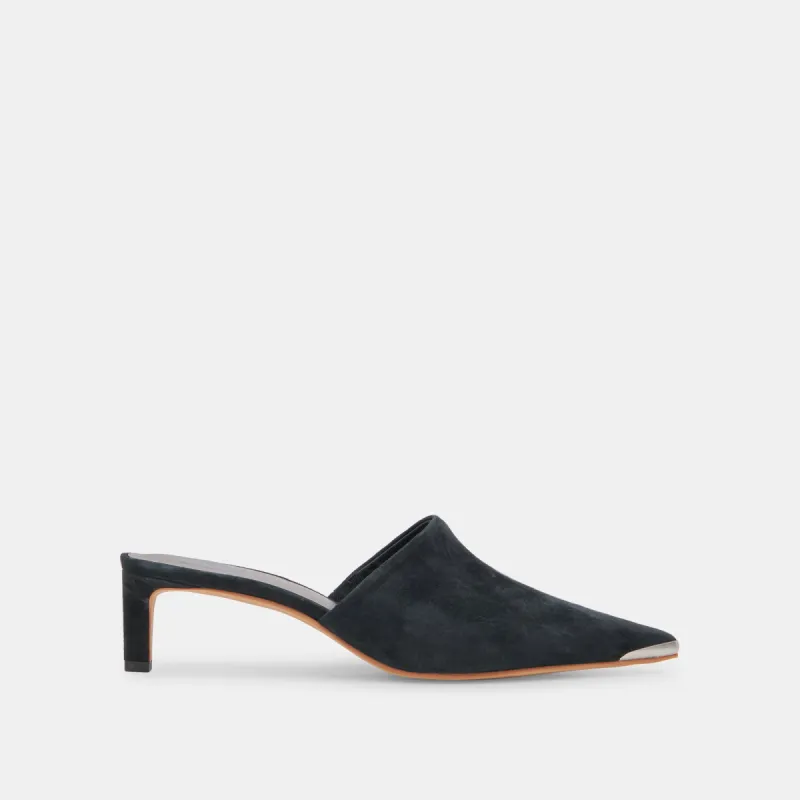 LEXY HEELS ONYX SUEDE sold by Dolce Vita