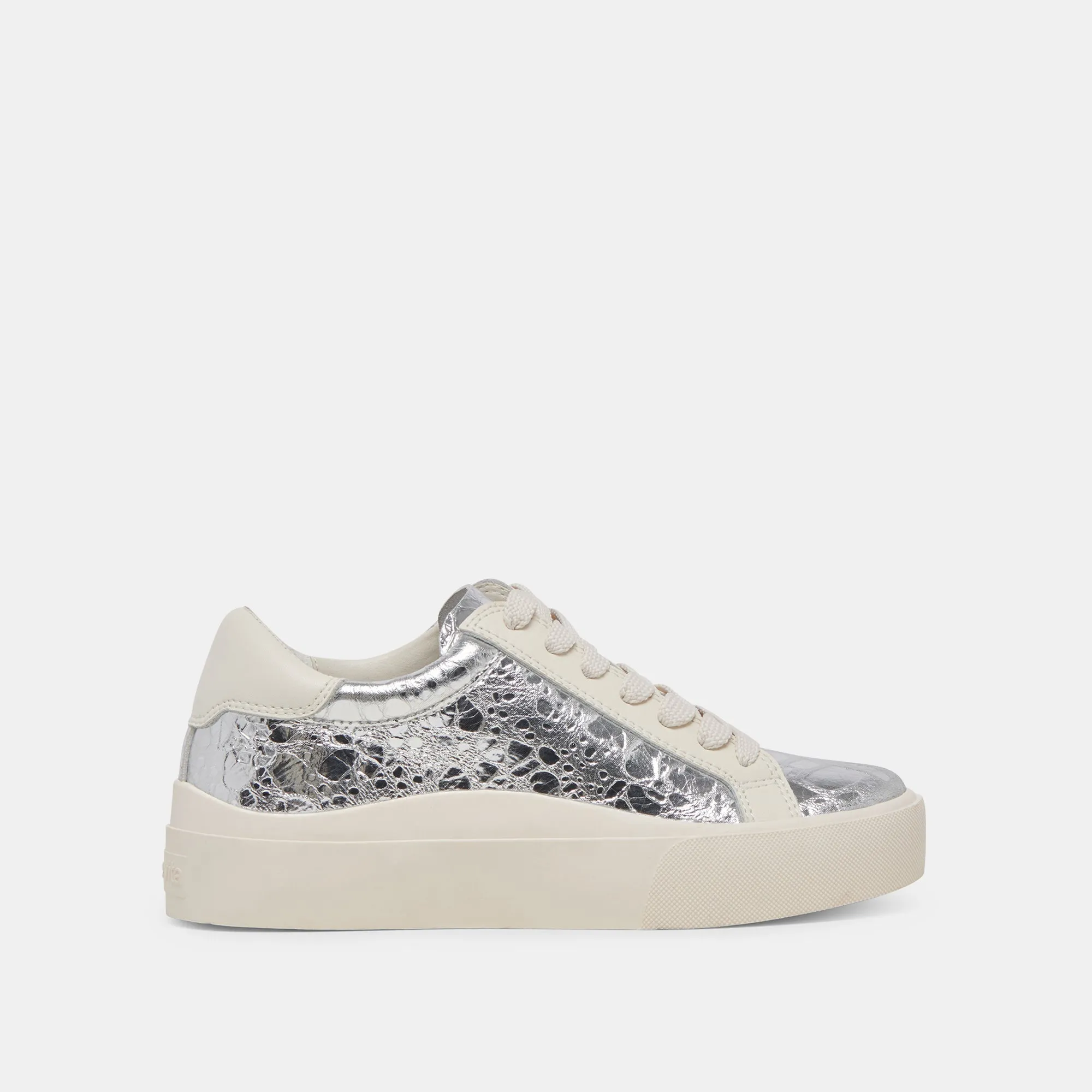 ZAYN 360 SNEAKERS SILVER DISTRESSED LEATHER - re:vita sold by Dolce Vita