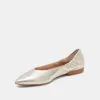 NADAV BALLET FLATS PLATINUM METALLIC LEATHER - re:vita sold by Dolce Vita