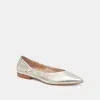 NADAV BALLET FLATS PLATINUM METALLIC LEATHER - re:vita sold by Dolce Vita