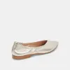 NADAV BALLET FLATS PLATINUM METALLIC LEATHER - re:vita sold by Dolce Vita