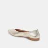 NADAV BALLET FLATS PLATINUM METALLIC LEATHER - re:vita sold by Dolce Vita
