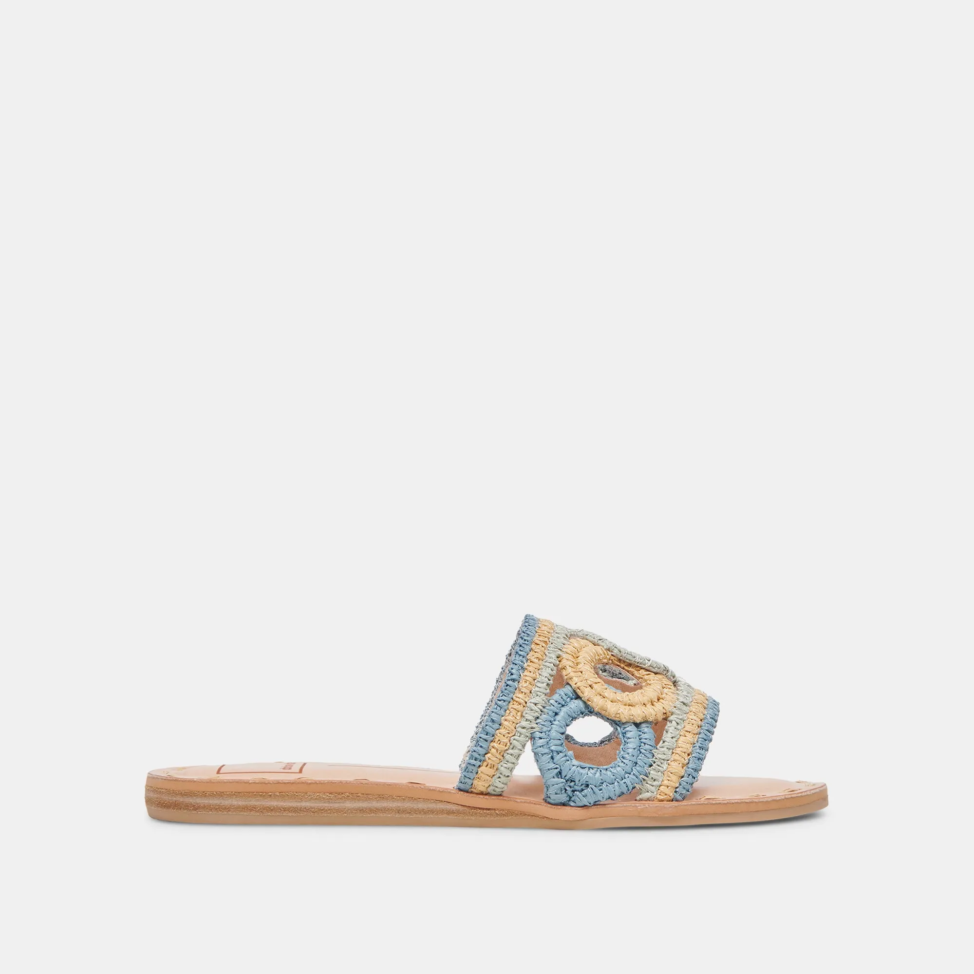 DANY SANDALS BLUE MULTI RAFFIA sold by Dolce Vita