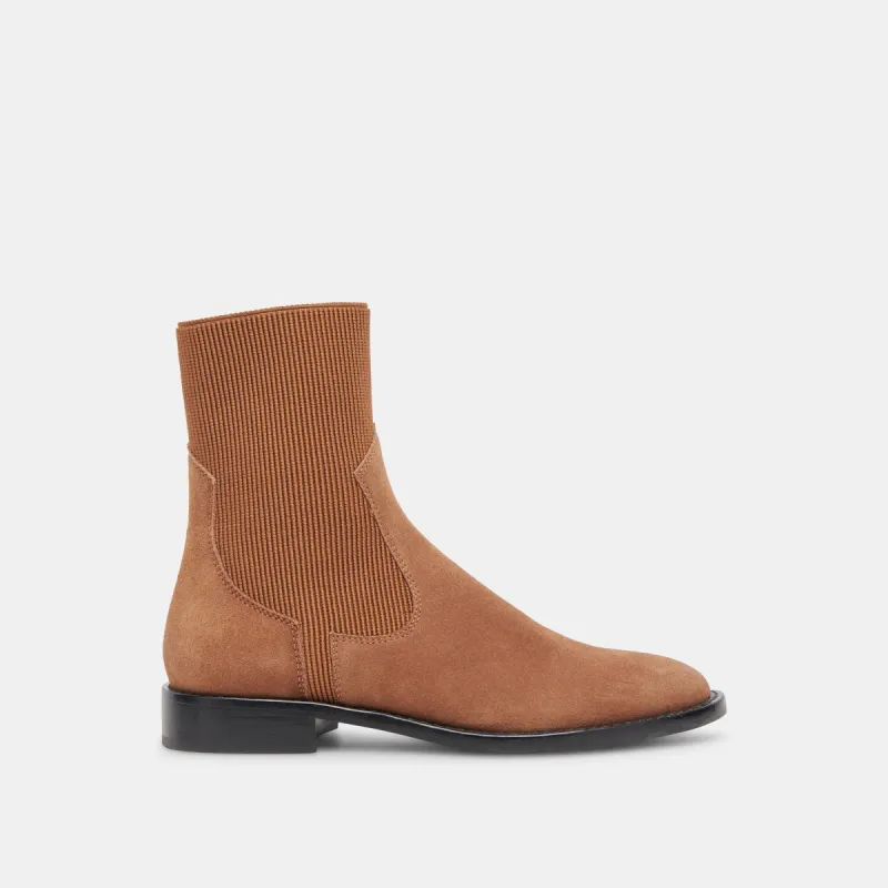 GINEVA BOOTS CHESTNUT SUEDE sold by Dolce Vita