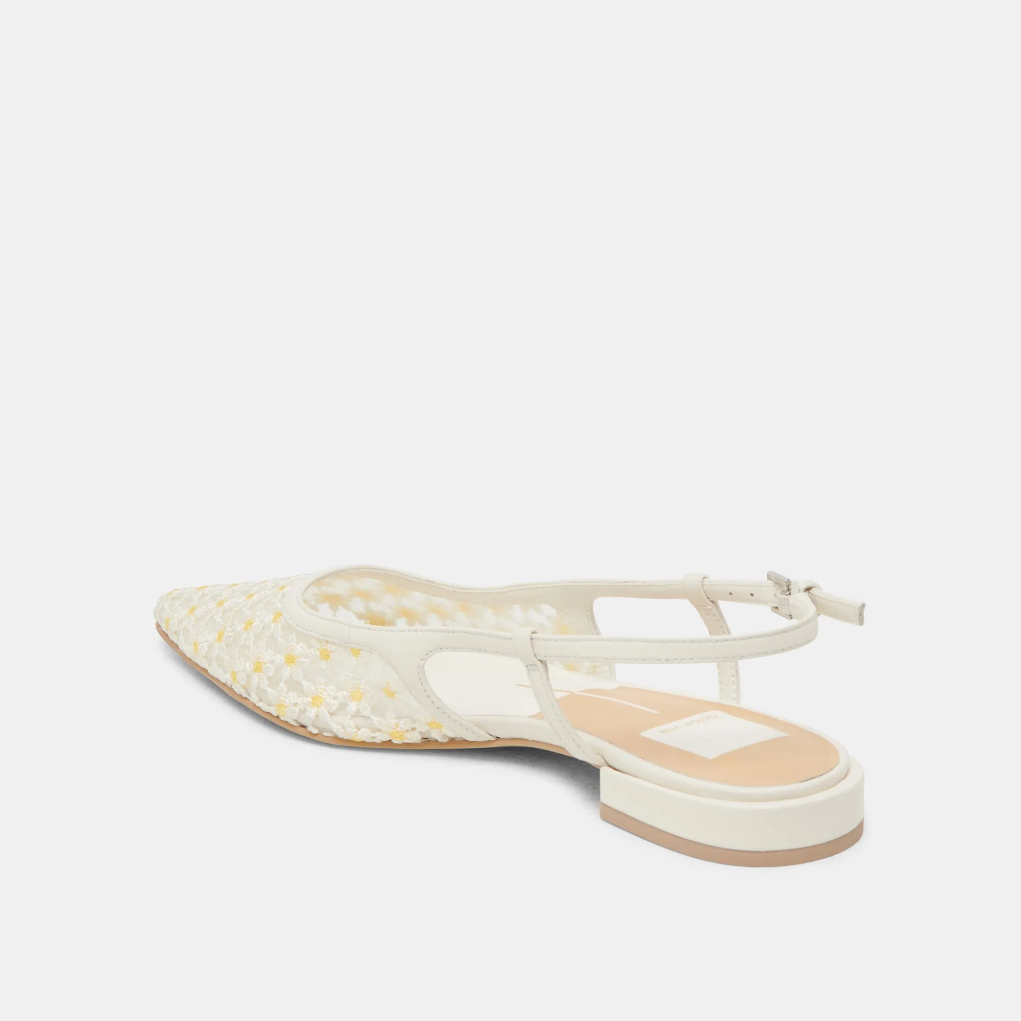 PAMIE FLORAL FLATS WHITE YELLOW FLORAL MESH sold by Dolce Vita product image thumbnail 5