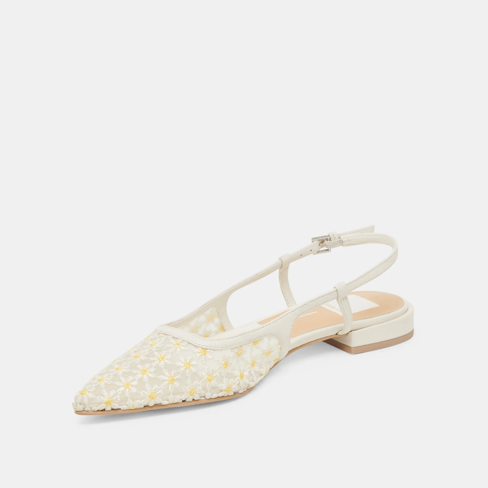 PAMIE FLORAL FLATS WHITE YELLOW FLORAL MESH sold by Dolce Vita product image thumbnail 4