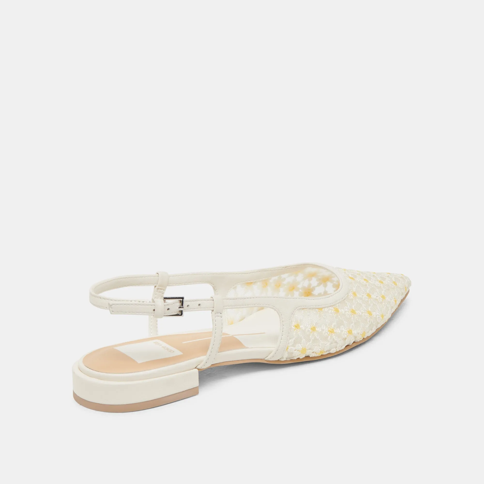 PAMIE FLORAL FLATS WHITE YELLOW FLORAL MESH sold by Dolce Vita product image thumbnail 3