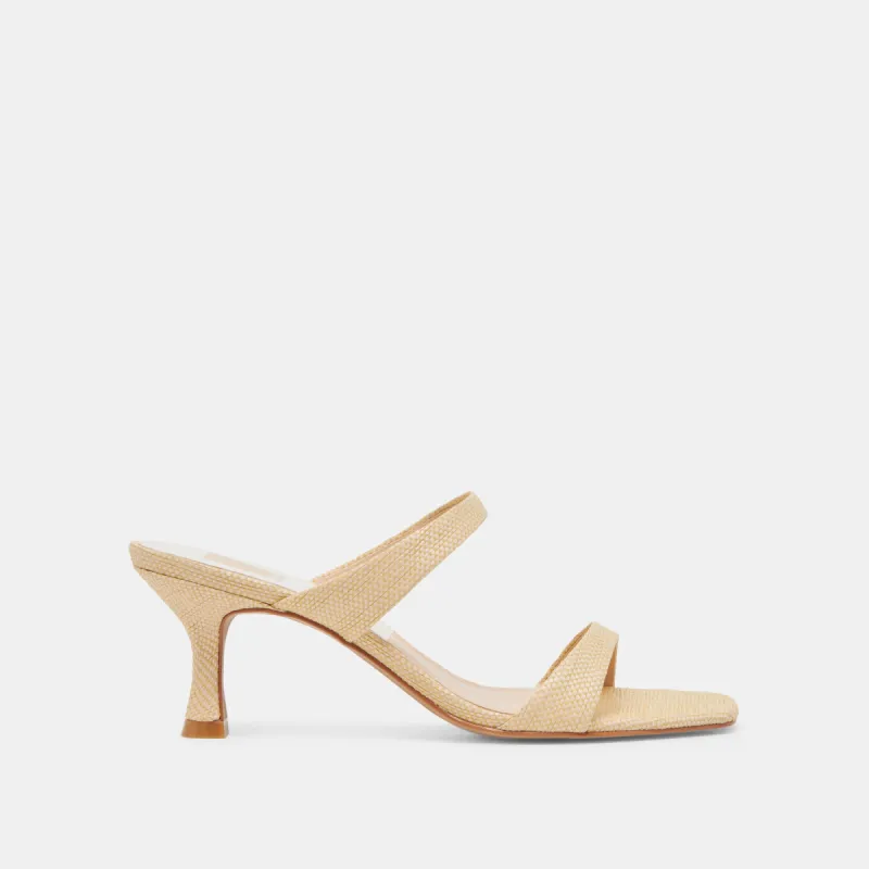 GENORA HEELS LT NATURAL WOVEN RAFFIA sold by Dolce Vita