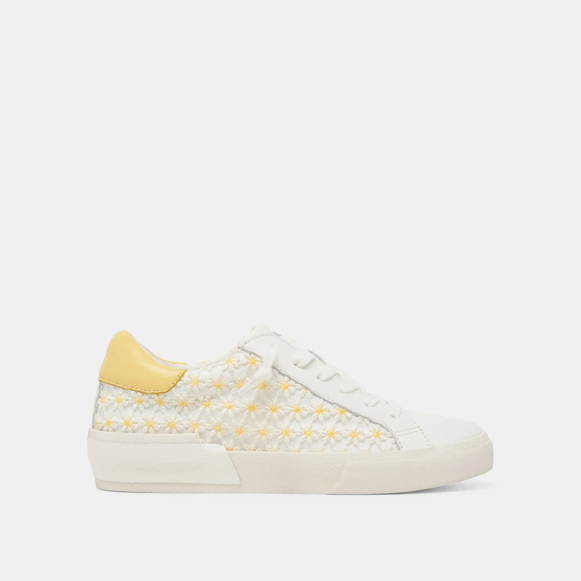 ZINA FLORAL SNEAKERS WHITE YELLOW FLORAL MESH sold by Dolce Vita