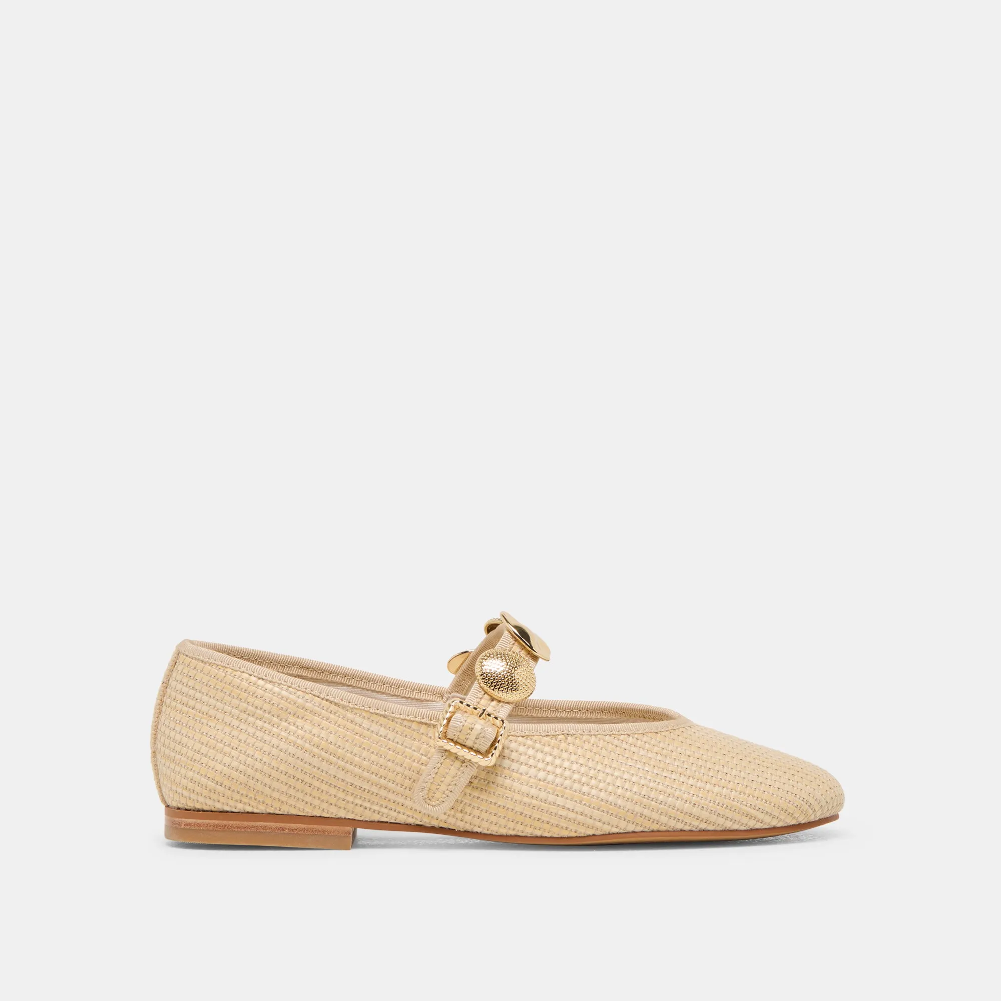RELAN BALLET FLATS LT NATURAL RAFFIA sold by Dolce Vita