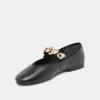 RELAN BALLET FLATS BLACK LEATHER sold by Dolce Vita