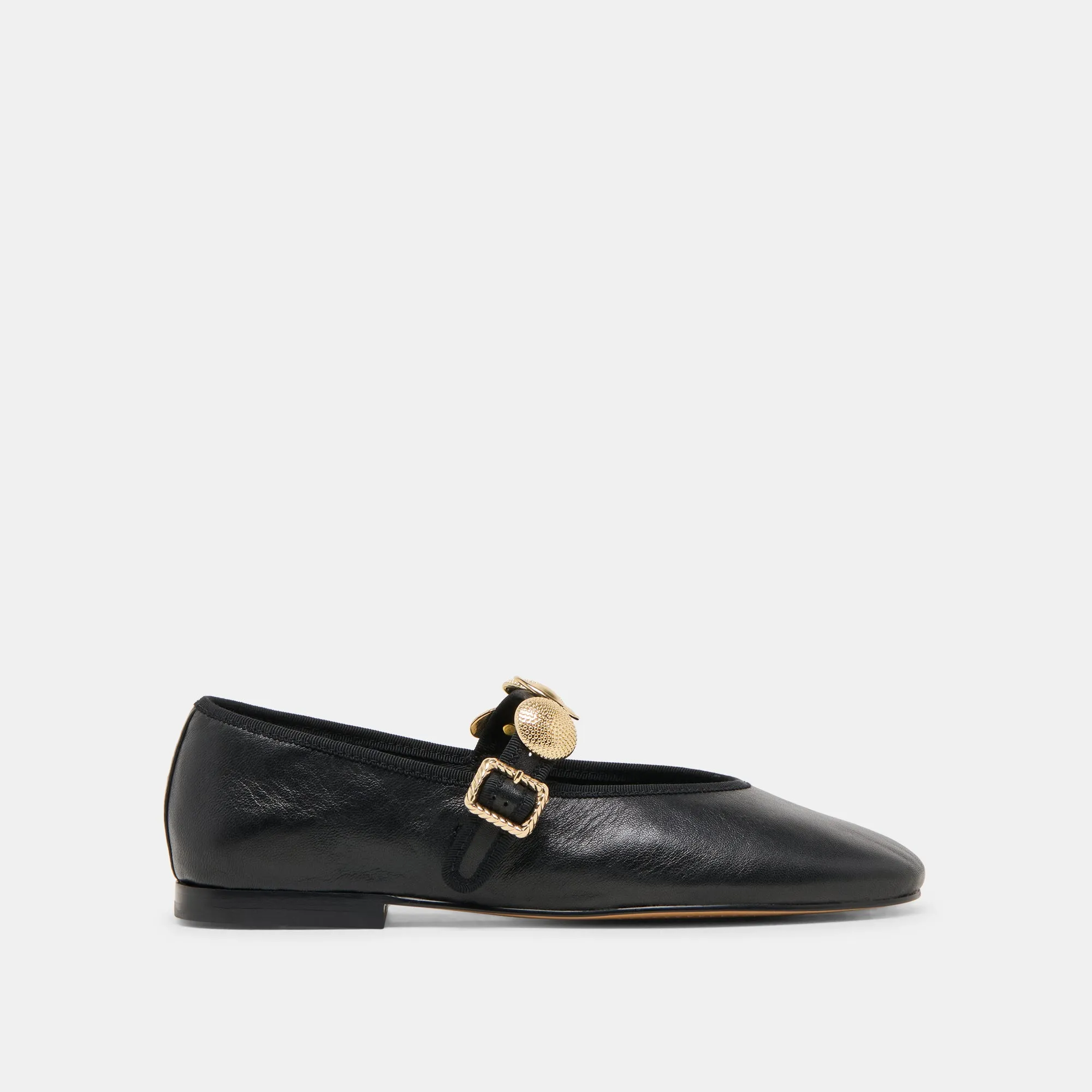 RELAN BALLET FLATS BLACK LEATHER sold by Dolce Vita