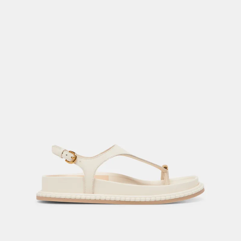STEFAN SANDALS OFF WHITE LEATHER sold by Dolce Vita