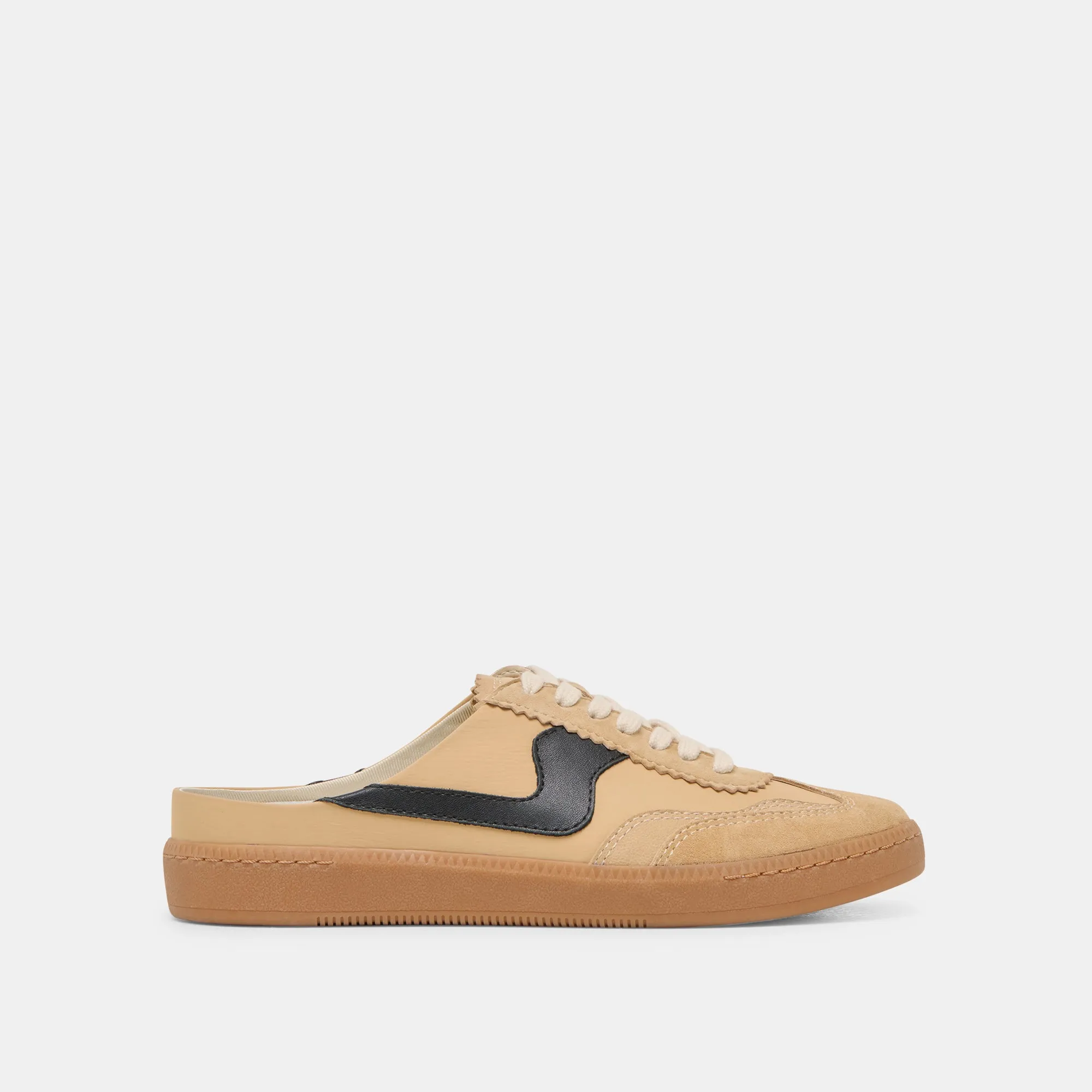 NOTICE SLIDE SNEAKERS TAN MULTI SUEDE sold by Dolce Vita