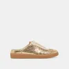 NOTICE SLIDE SNEAKERS GOLD DISTRESSED LEATHER sold by Dolce Vita