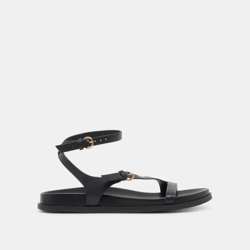 DARLIS SANDALS BLACK LEATHER sold by Dolce Vita
