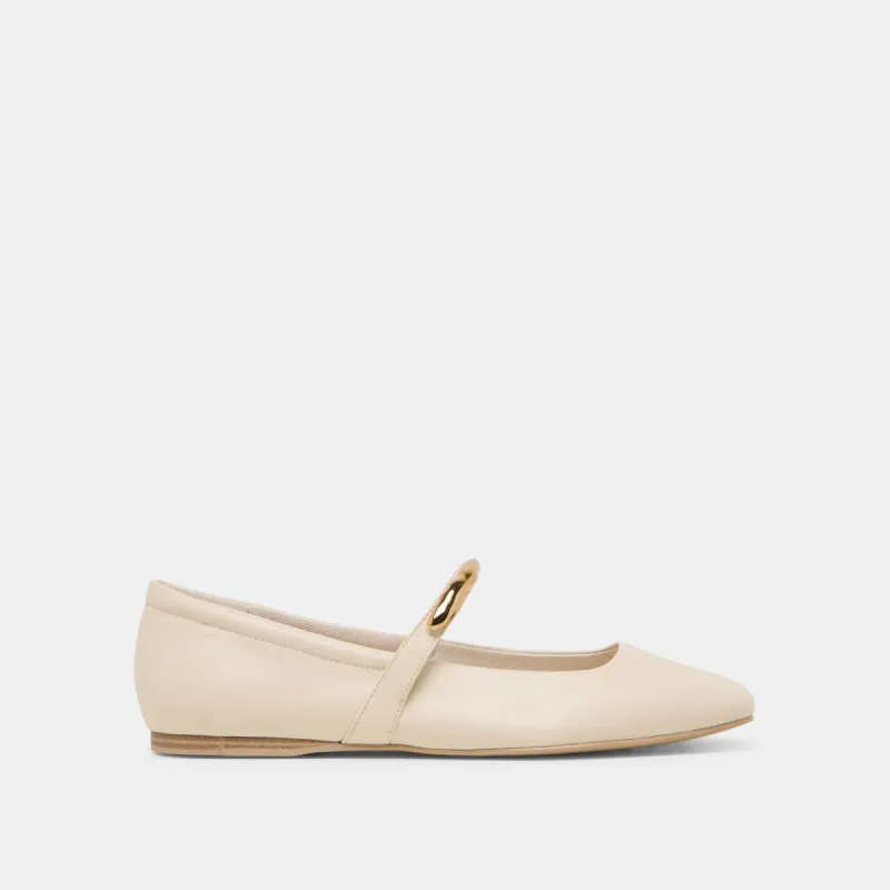 RADYA BALLET FLATS CREME LEATHER sold by Dolce Vita