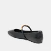 RADYA BALLET FLATS BLACK LEATHER sold by Dolce Vita