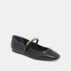 RADYA BALLET FLATS BLACK LEATHER sold by Dolce Vita