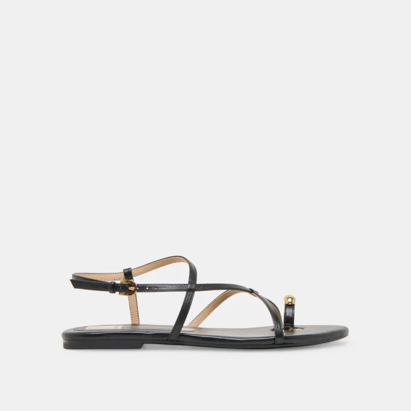 KESHA SANDALS BLACK LEATHER sold by Dolce Vita