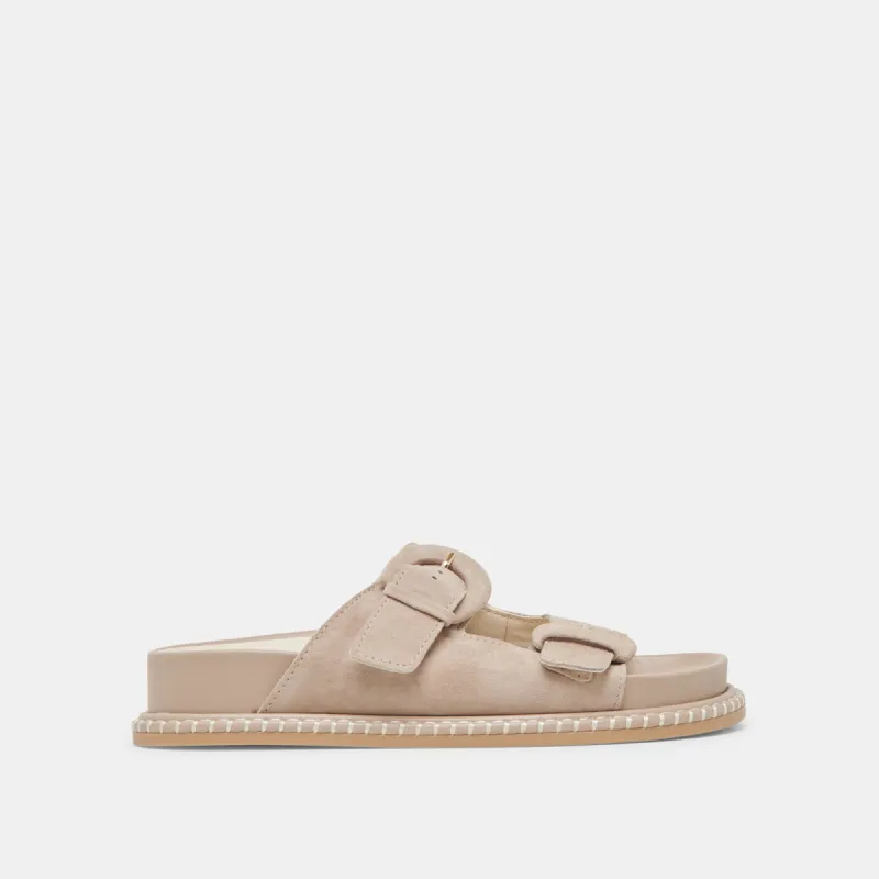 SHAUNY SANDALS DK TAUPE SUEDE sold by Dolce Vita