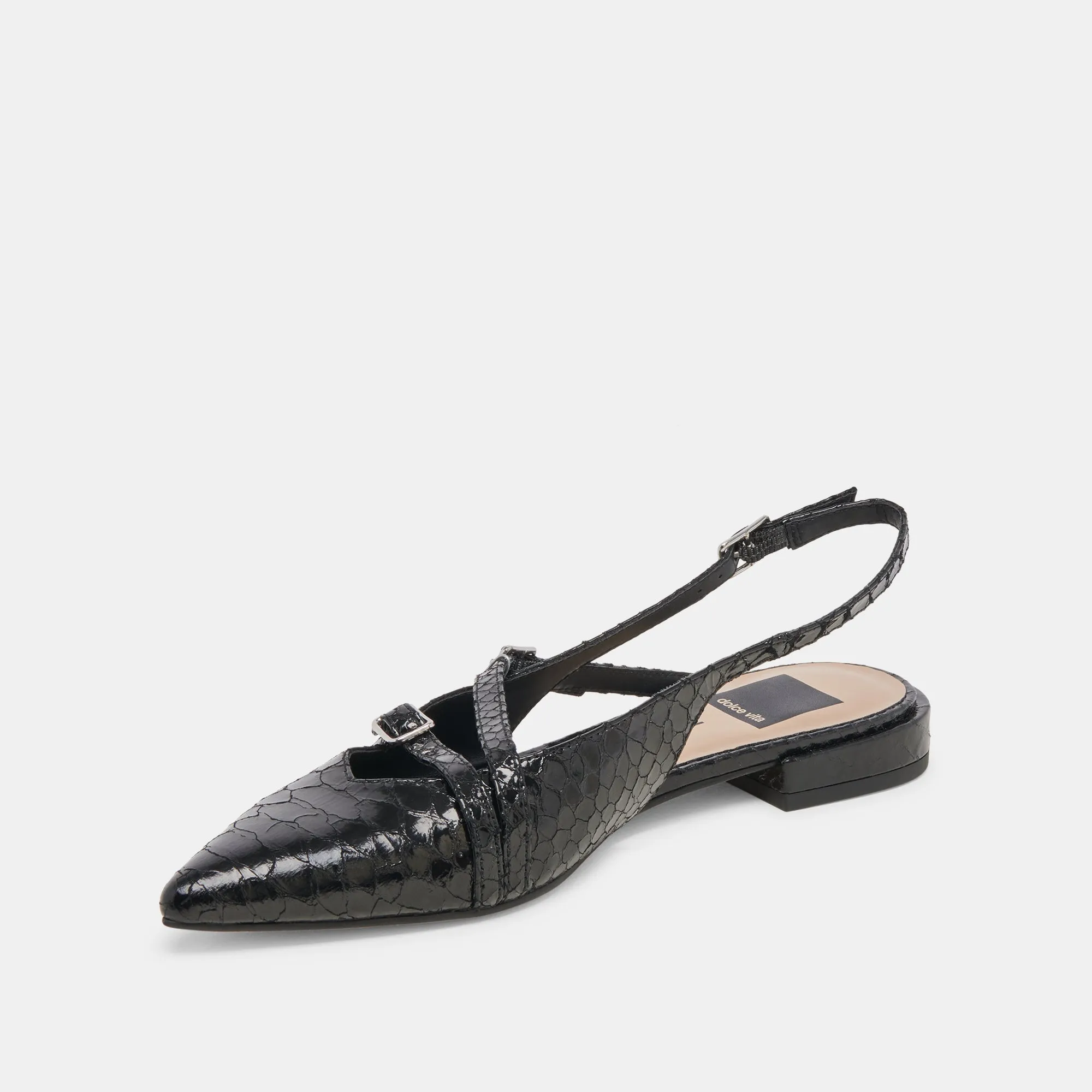 PAMLA FLATS MIDNIGHT SNAKE EMBOSSED sold by Dolce Vita product image thumbnail 4