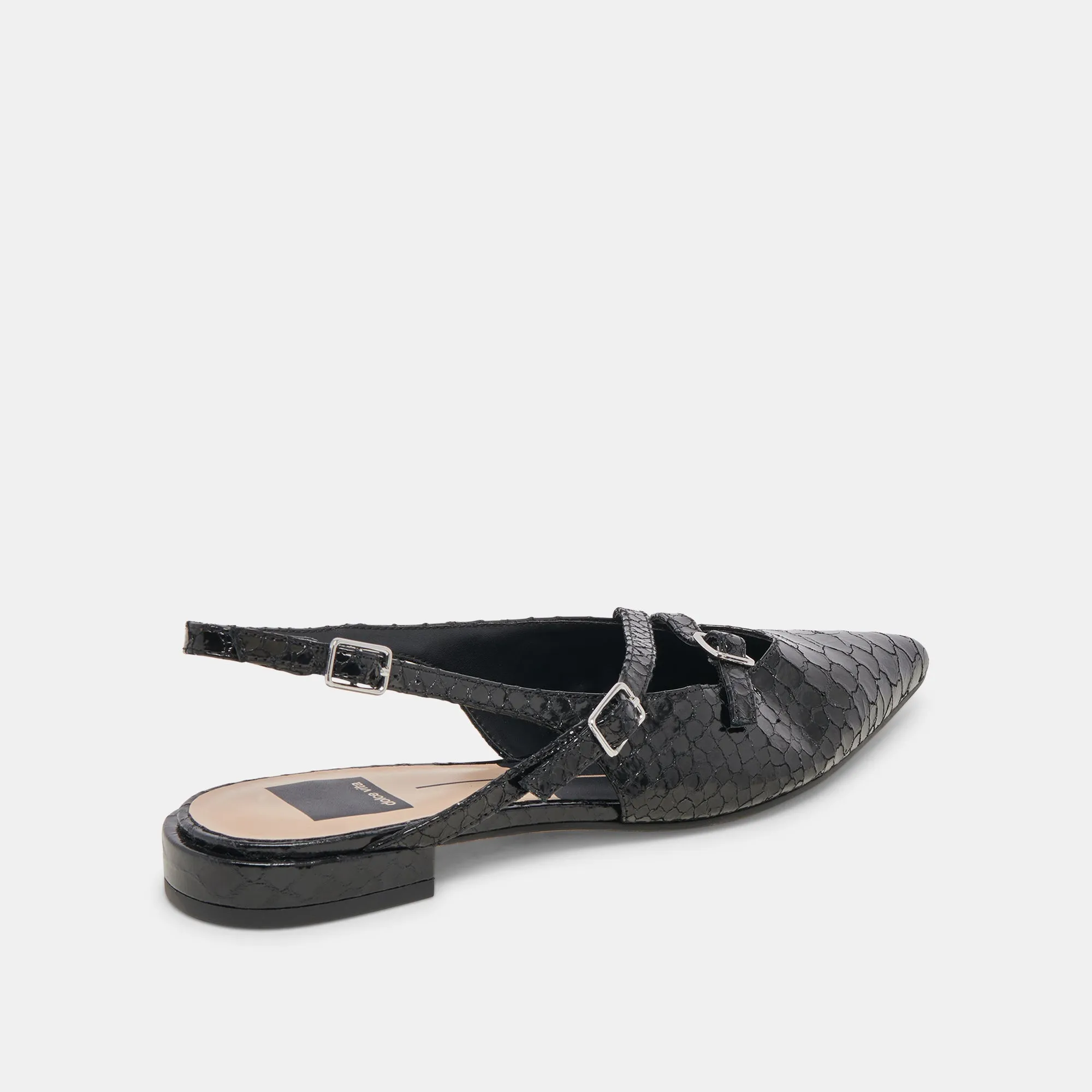 PAMLA FLATS MIDNIGHT SNAKE EMBOSSED sold by Dolce Vita product image thumbnail 3