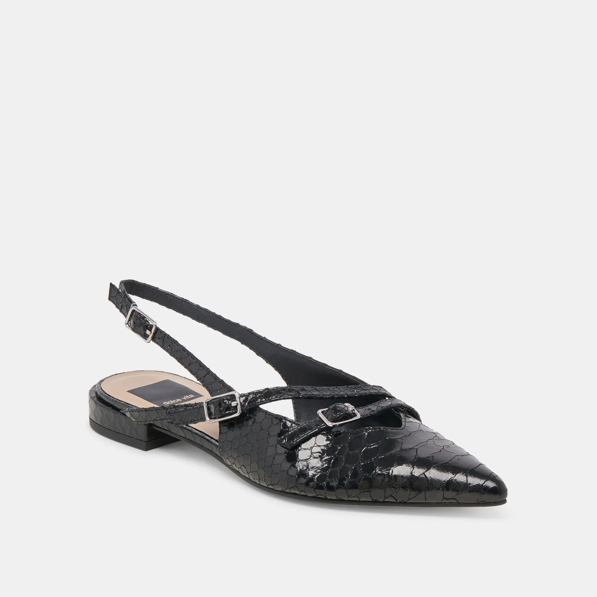 PAMLA FLATS MIDNIGHT SNAKE EMBOSSED sold by Dolce Vita product image thumbnail 2