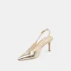 ELASI HEELS LIGHT GOLD CRINKLE PATENT sold by Dolce Vita