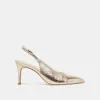 ELASI HEELS LIGHT GOLD CRINKLE PATENT sold by Dolce Vita