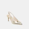 ELASI HEELS LIGHT GOLD CRINKLE PATENT sold by Dolce Vita