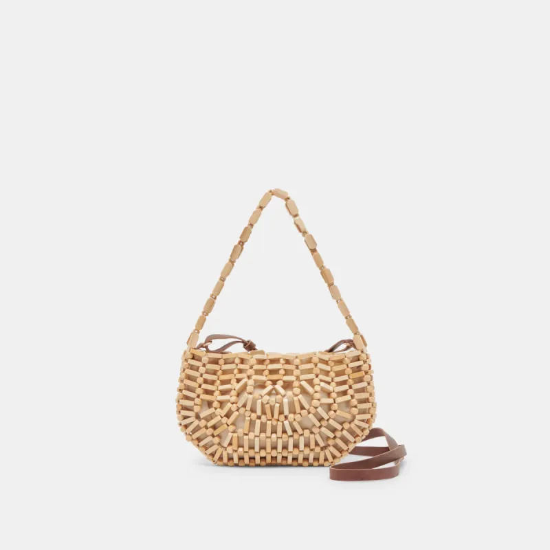 CALLIE SHOULDER BAG NATURAL WOOD sold by Dolce Vita