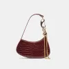 SILVIE SHOULDER BAG WINE CROCO STELLA sold by Dolce Vita