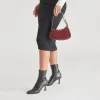 SILVIE SHOULDER BAG WINE CROCO STELLA sold by Dolce Vita