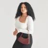 SILVIE SHOULDER BAG WINE CROCO STELLA sold by Dolce Vita