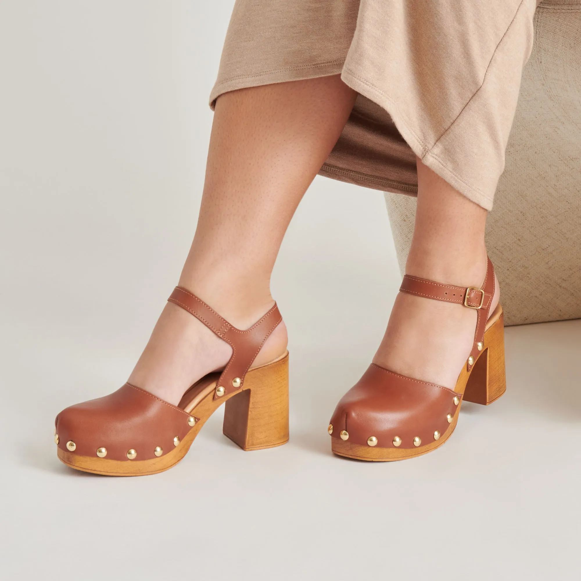 CLOVER HEELS COGNAC LEATHER sold by Dolce Vita product image thumbnail 2