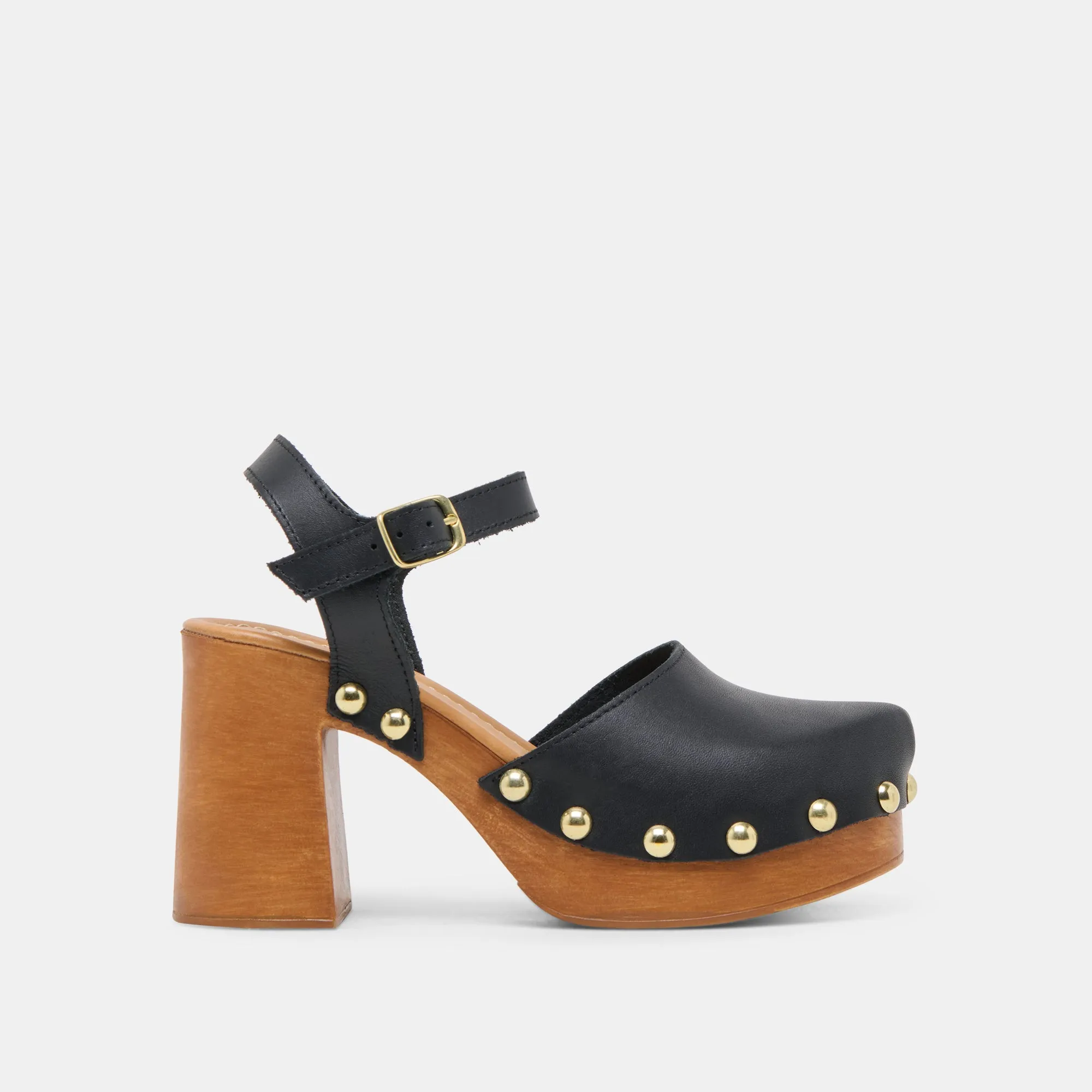 CLOVER HEELS BLACK LEATHER sold by Dolce Vita