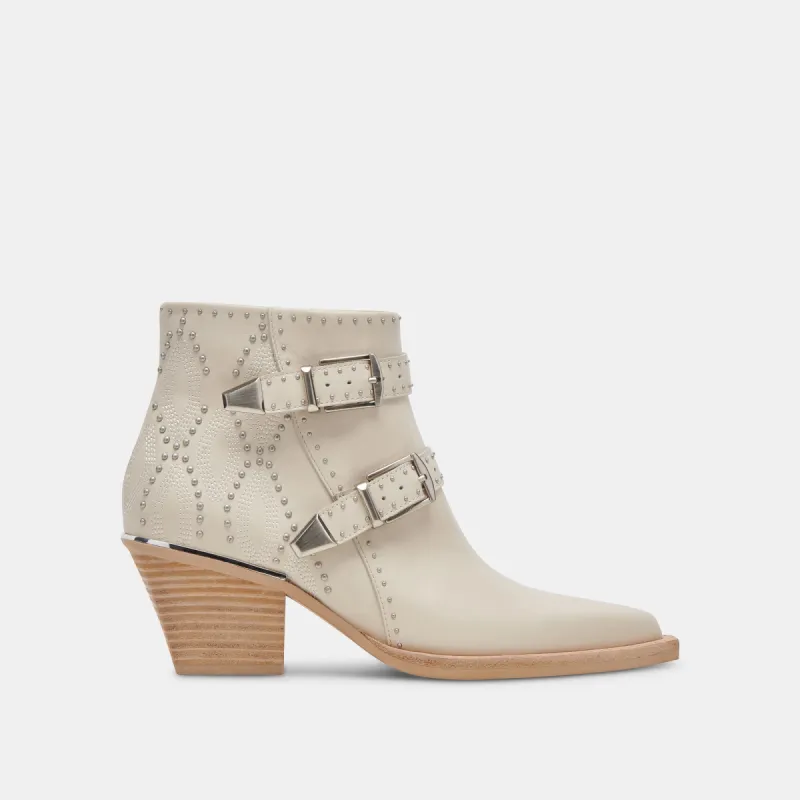 RONNIE BOOTIES IVORY LEATHER - re:vita sold by Dolce Vita