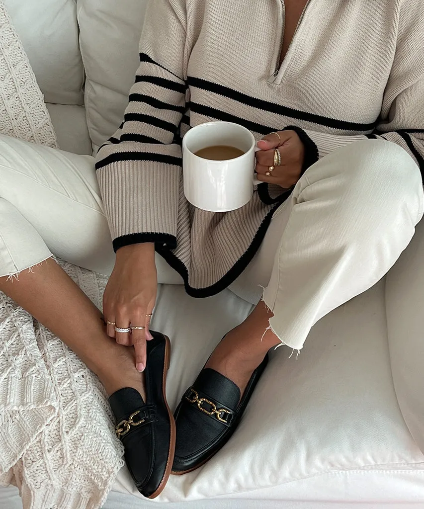 REIGN FLATS BLACK LEATHER - re:vita sold by Dolce Vita product image thumbnail 4