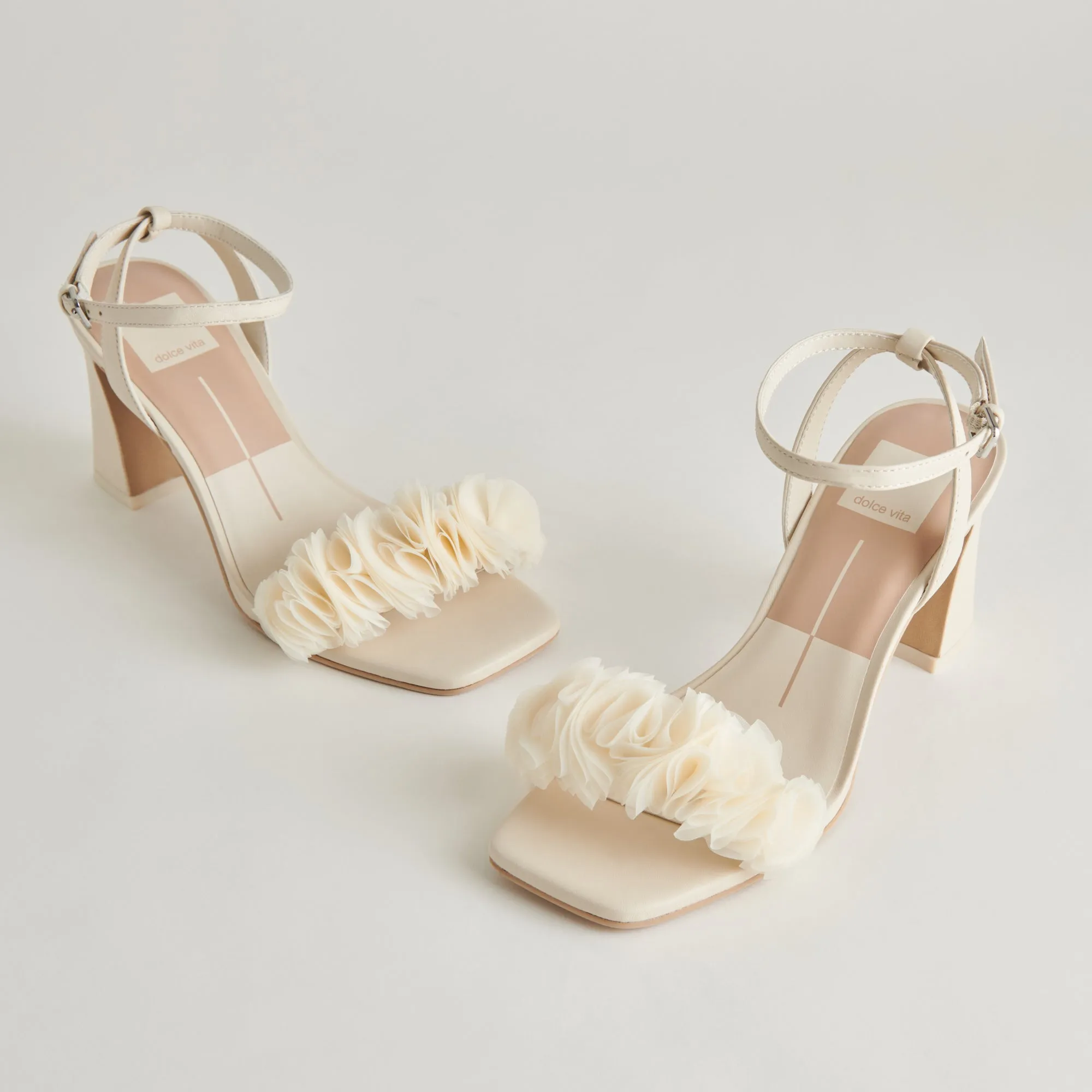 IESHA HEELS IVORY LEATHER - re:vita sold by Dolce Vita