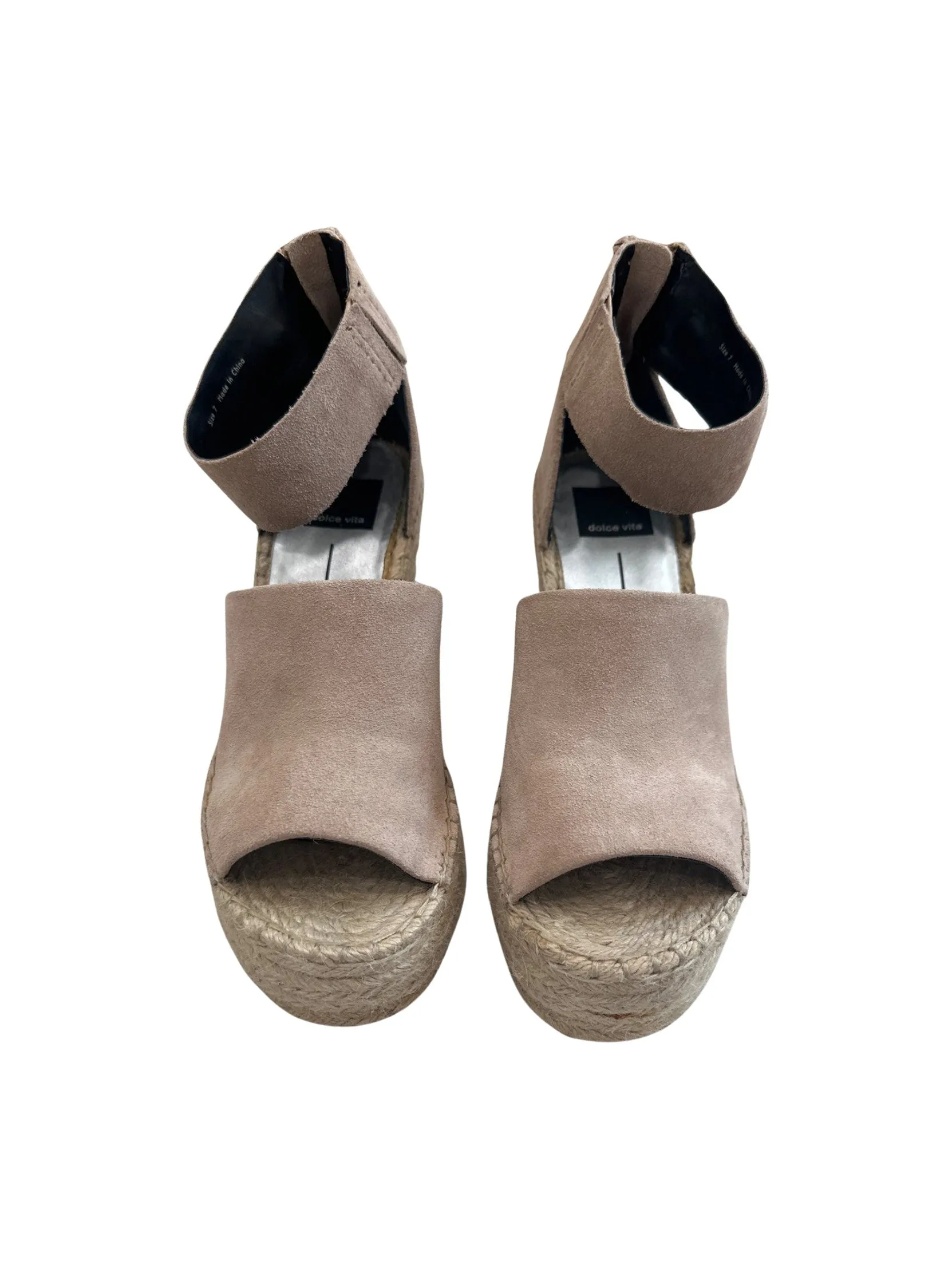 STRAW WEDGES SMOKE - re:vita sold by Dolce Vita