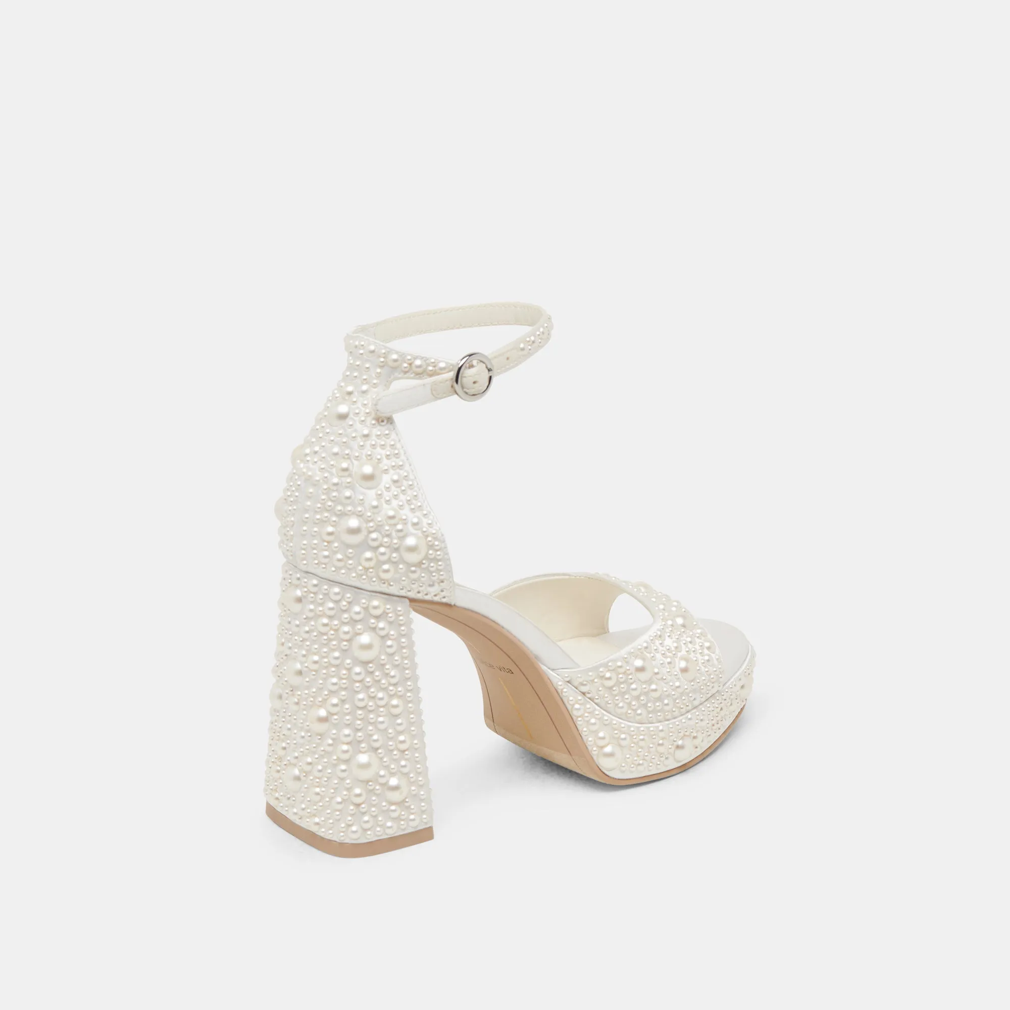 PANDRO PEARL WIDE HEELS TRUE WHITE SATIN sold by Dolce Vita product image thumbnail 3