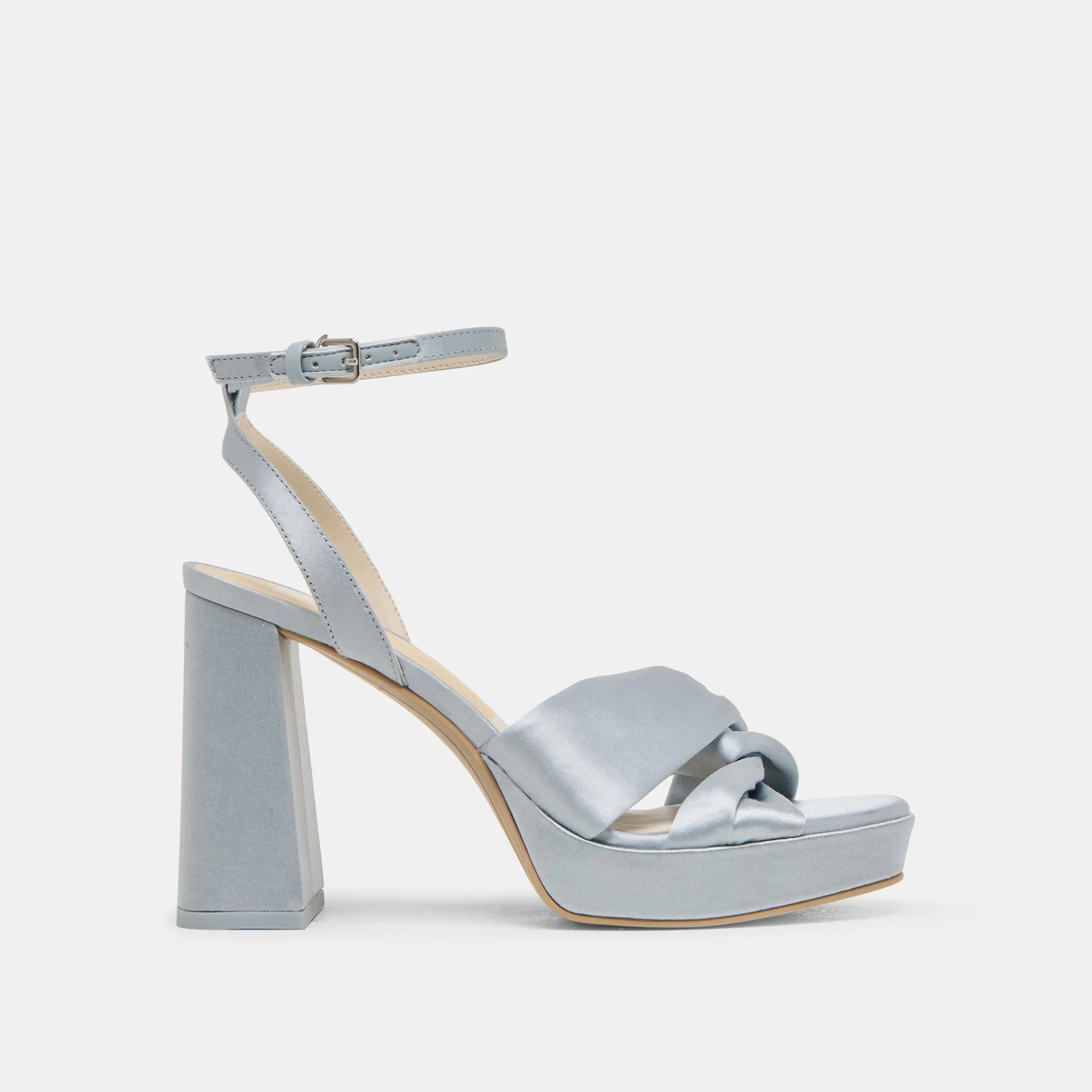 PARLO HEELS LIGHT BLUE SATIN sold by Dolce Vita