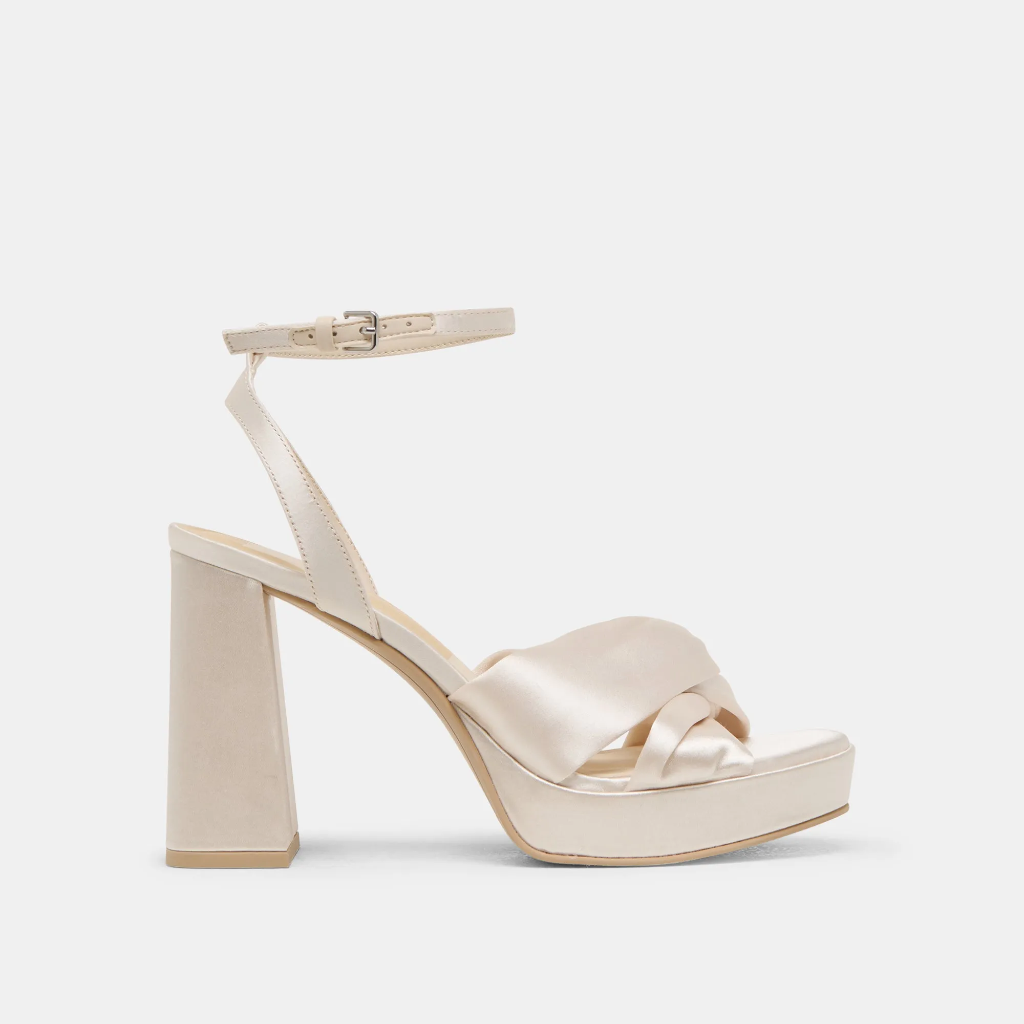 PARLO HEELS IVORY SATIN sold by Dolce Vita