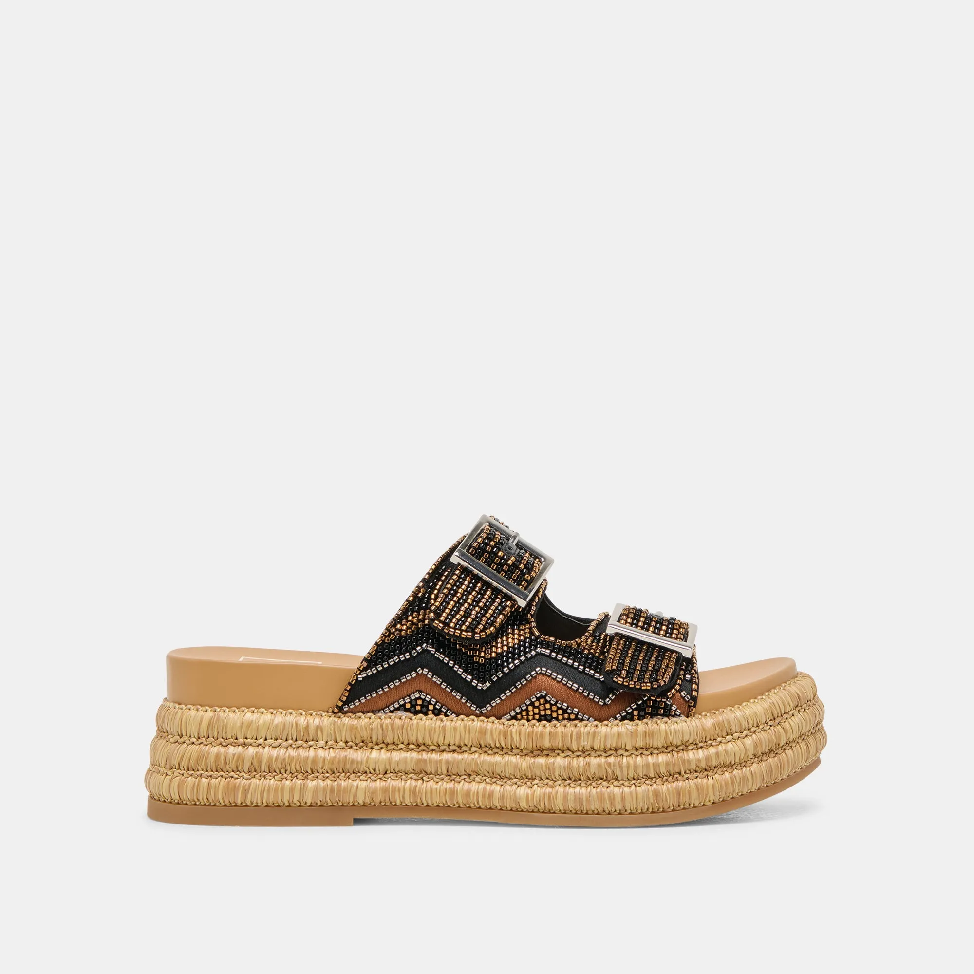 WIXIE SANDALS BLACK MULTI BEADS sold by Dolce Vita