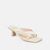 BREVEL WIDE HEELS OFF WHITE LEATHER sold by Dolce Vita