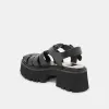 LASLY TONAL SANDALS BLACK LEATHER sold by Dolce Vita