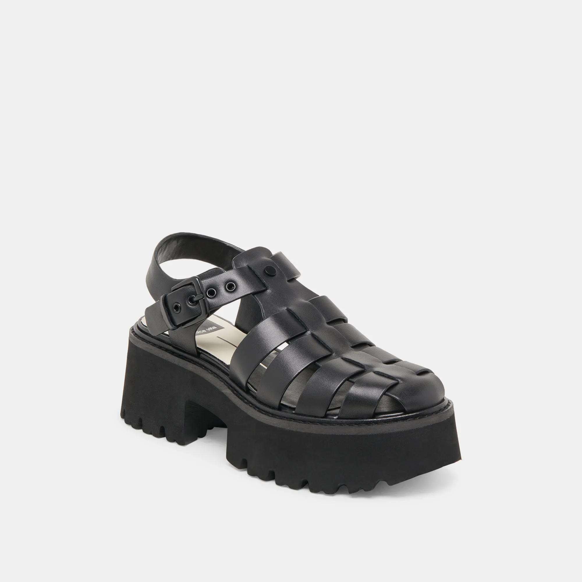 LASLY TONAL SANDALS BLACK LEATHER sold by Dolce Vita product image thumbnail 2