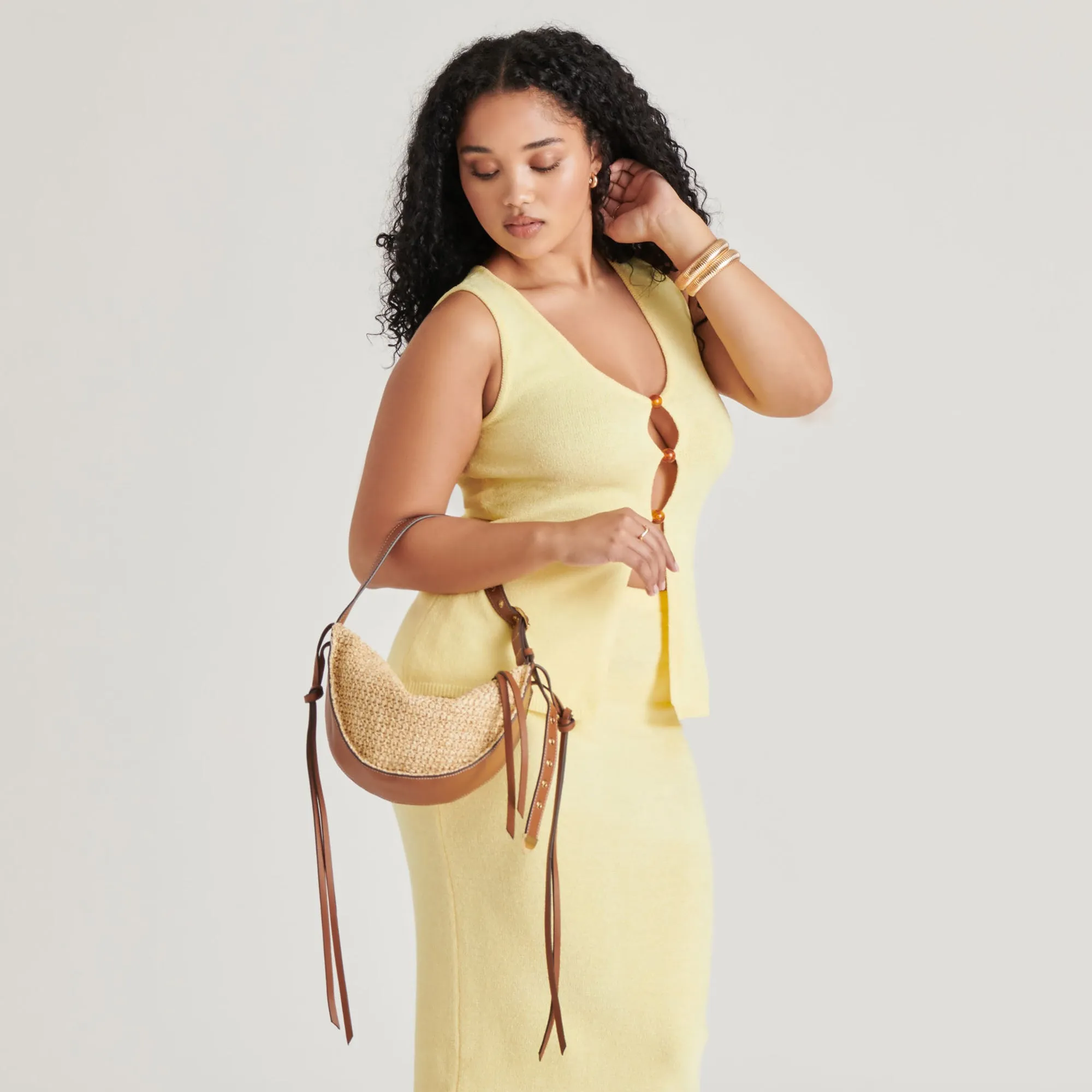 MONACO SHOULDER BAG NATURAL RAFFIA sold by Dolce Vita product image thumbnail 5