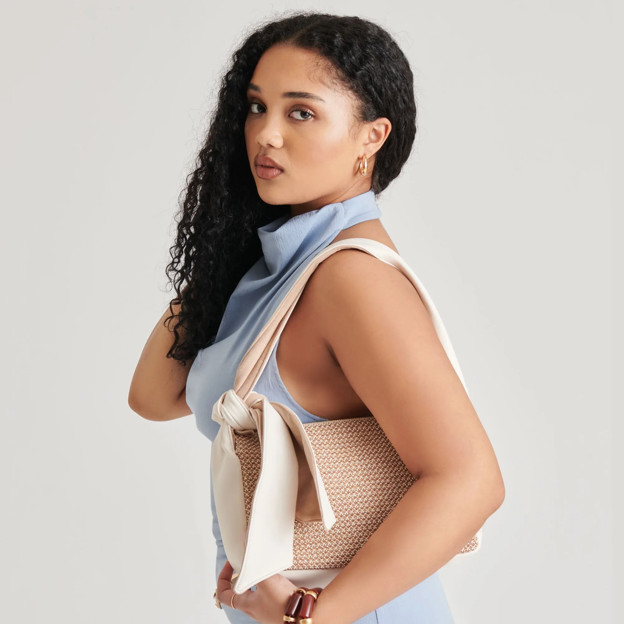 LUCIE SHOULDER BAG IVORY NATURAL RAFFIA sold by Dolce Vita product image thumbnail 4